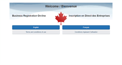 Desktop Screenshot of businessregistration.gc.ca
