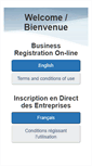 Mobile Screenshot of businessregistration.gc.ca