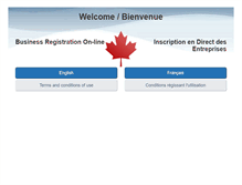 Tablet Screenshot of businessregistration.gc.ca